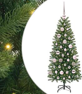 Sztuczna choinka z 150 diodami LED Zielony 120 cm PE i PVC