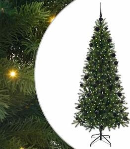 Sztuczna choinka z 300 diodami LED Zielony 210 cm PE i PVC