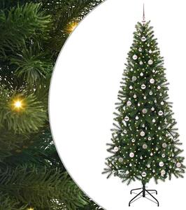Sztuczna choinka z 300 diodami LED Zielony 240 cm PE i PVC