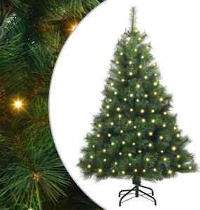 Sztuczna choinka z 150 diodami LED Zielony 150 cm PE i PVC