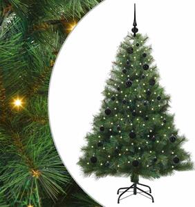 Sztuczna choinka z 150 diodami LED Zielony 150 cm PE i PVC