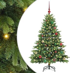 Sztuczna choinka z 150 diodami LED Zielony 150 cm PE i PVC
