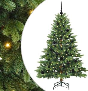 Sztuczna choinka z 150 diodami LED Zielony 150 cm PE i PVC
