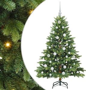 Sztuczna choinka z 150 diodami LED Zielony 150 cm PE i PVC