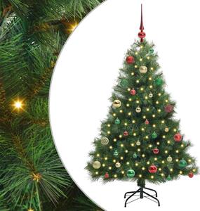 Sztuczna choinka z 150 diodami LED Zielony 150 cm PE i PVC