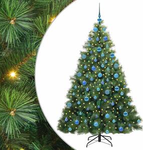 Sztuczna choinka z 300 diodami LED Zielony 180 cm PE i PVC