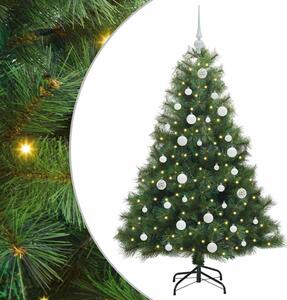 Sztuczna choinka z 150 diodami LED Zielony 150 cm PE i PVC