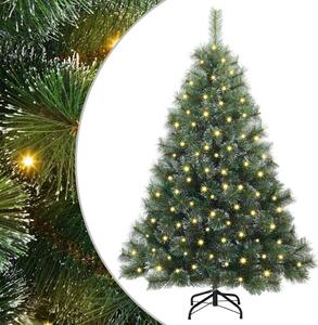 Sztuczna choinka z 150 diodami LED Zielony 150 cm PE i PVC