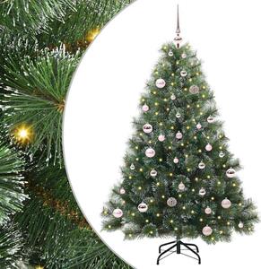 Sztuczna choinka z 150 diodami LED Zielony 150 cm PE i PVC