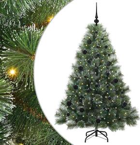 Sztuczna choinka z 150 diodami LED Zielony 150 cm PE i PVC