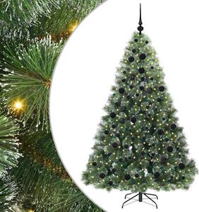 Sztuczna choinka z 300 diodami LED Zielony 180 cm PE i PVC