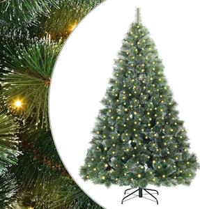 Sztuczna choinka z 300 diodami LED Zielony 180 cm PE i PVC