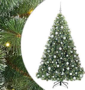 Sztuczna choinka z 300 diodami LED Zielony 180 cm PE i PVC