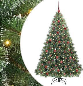 Sztuczna choinka z 300 diodami LED Zielony 180 cm PE i PVC