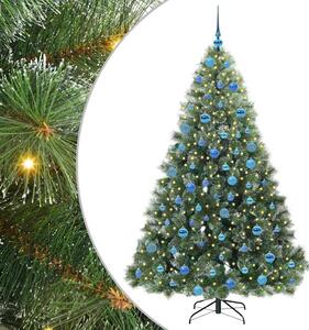 Sztuczna choinka z 300 diodami LED Zielony 180 cm PE i PVC