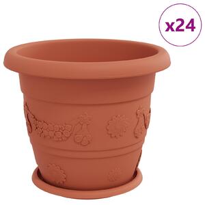 Doniczki 24 pcs Czerwony ceglasty Ø 34 x 28 cm