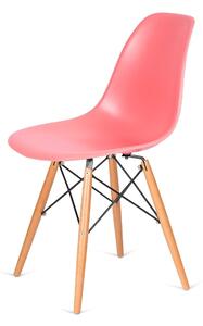 Krzesło DSW WOOD ciemna brzoskwinia.33 - podstawa drewniana bukowa