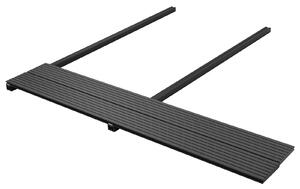 Deska Tarasowa 6 pcs Czarny Kompozyt drewniano-plastikowy