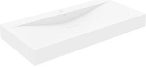 Mexen Poli umywalka nablatowa z konglomeratu 1/O 100 x 48 cm, biała - 23021001
