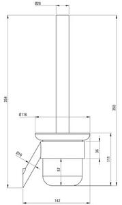 Szczotka WC DEANTE Silia ADI D711 Titanium