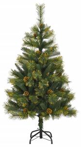 Sztuczna choinka na zawiasach, z szyszkami, 120 cm