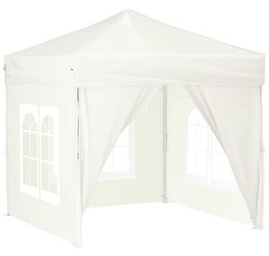 Składany namiot imprezowy ze ściankami, kremowy, 2x2 m