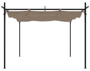 Pergola ze zwijanym dachem, taupe, 295x292x230 cm