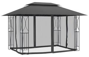 Altana z dachem, antracytowa, 400x300x270 cm, stal