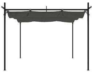 Pergola ze zwijanym dachem, antracytowa, 295x292x230 cm