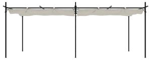 Pergola ze zwijanym dachem, kremowa, 589x292x230 cm