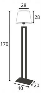 Lampa stojąca podłogowa z abażurem stożek MONO