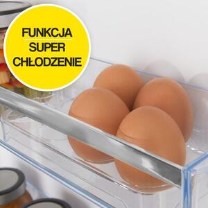 Lodówka AMICA FK299TG.2FXHC No Frost 181cm Czarna Inox