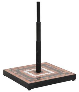 Kwadratowa podstawa pod parasol, terakotowo-biała, 12 kg