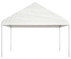 Namiot ogrodowy z dachem, biały, 4,08x2,23x3,22 m, polietylen