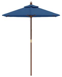Parasol ogrodowy na drewnianym słupku, lazurowy, 196x231 cm