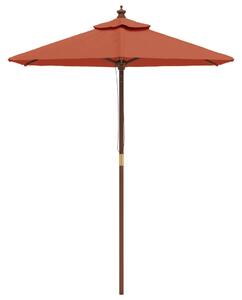 Parasol ogrodowy na drewnianym słupku, terakotowy, 196x231 cm
