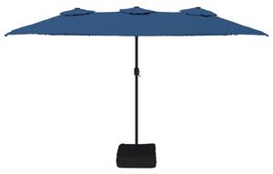 Podwójny parasol ogrodowy, niebieski, 449x265 cm