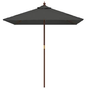 Parasol ogrodowy na drewnianym słupku, antracyt, 198x198x231 cm
