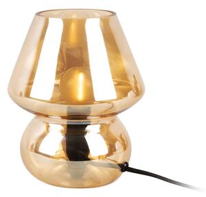 Jasnobrązowa szklana lampa stołowa Leitmotiv Glass, wys. 18 cm