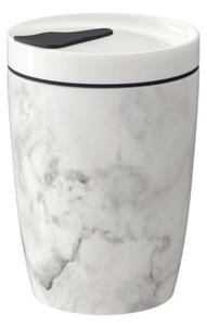 Szaro-biały porcelanowy kubek podróżny Villeroy & Boch Like To Go, 290 ml