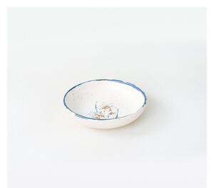 21-częściowy zestaw biało-niebieskich ceramicznych naczyń My Ceramic