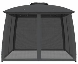 Altana z podwójnym dachem i siatką wokół, antracyt, 2,93x2,93 m