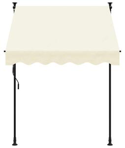 Markiza zwijana, kremowa, 150x150 cm, tkanina i stal
