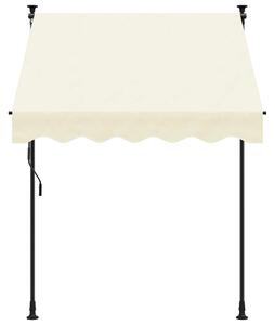 Markiza zwijana, kremowa, 200x115 cm, tkanina i stal