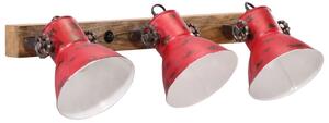 Kinkiet, 25 W, postarzany czerwony, 65x25 cm, E27