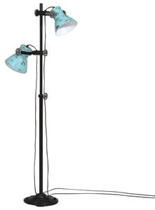 Lampa stojąca, 25 W, postarzany niebieski, 25x25x90/140 cm, E27