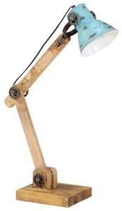 Lampa stołowa, 25 W, postarzany niebieski, 23x18x96 cm, E27