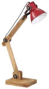 Lampa stołowa, 25 W, postarzany czerwony, 23x18x96 cm, E27