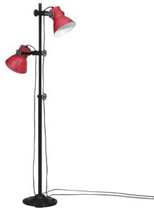 Lampa stojąca, 25 W, postarzany czerwony, 25x25x90/160 cm, E27