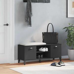 Ławka na buty VIKEN czarna 106x35x45 cm materiał drewnopochodny